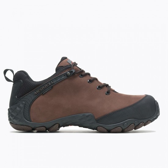 Merrell Chameleon Flux Leather Waterproof Carbon Fiber Brown Men