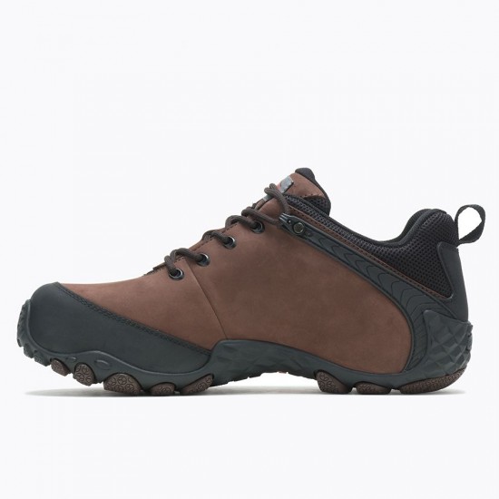 Merrell Chameleon Flux Leather Waterproof Carbon Fiber Brown Men