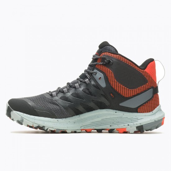 Merrell Nova 3 Mid GORE-TEX Wide Width Black/Tangerine Men